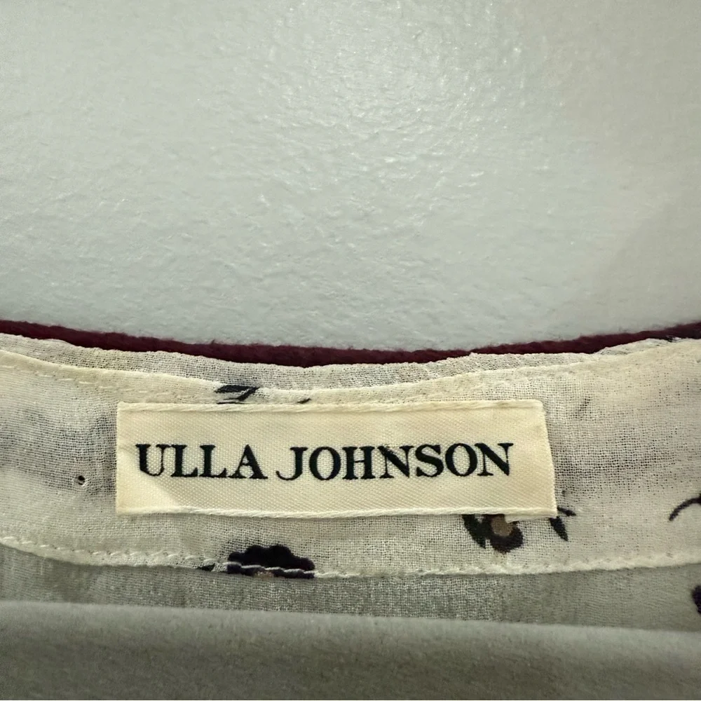 Ulla Johnson Dress Sleeveless Mini in Cream Plum Floral